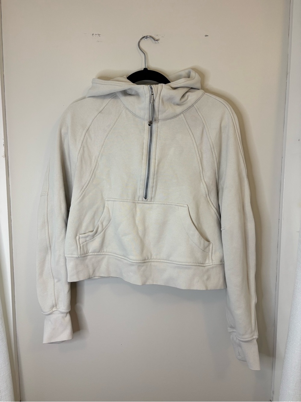 lululemon athletica Cropped Half-Zip Hoodie - Cream